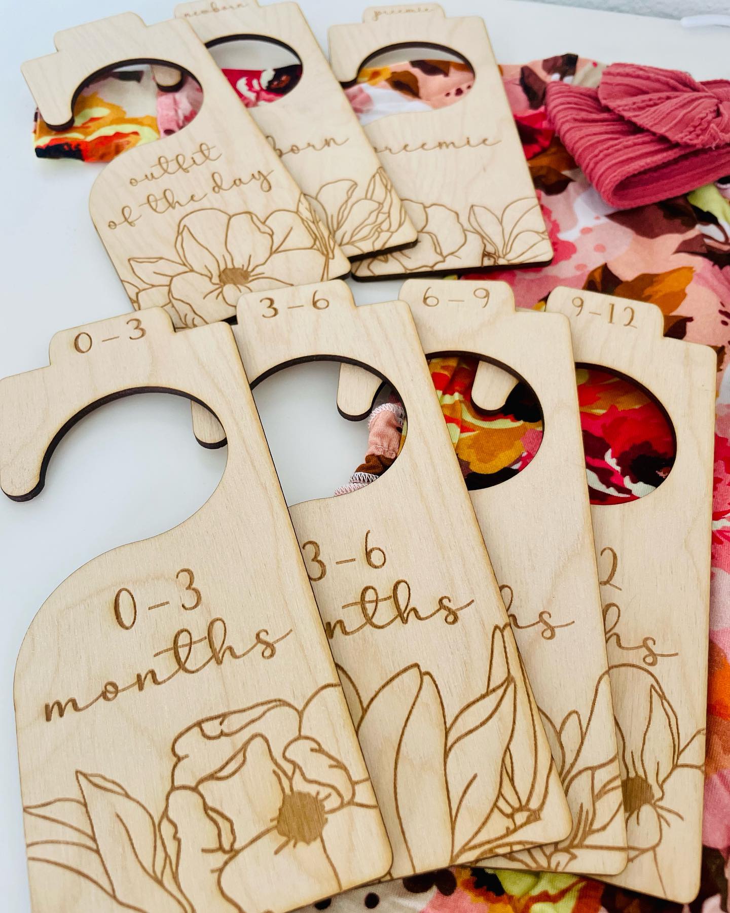 Magnolia Floral Nursery Closet Dividers