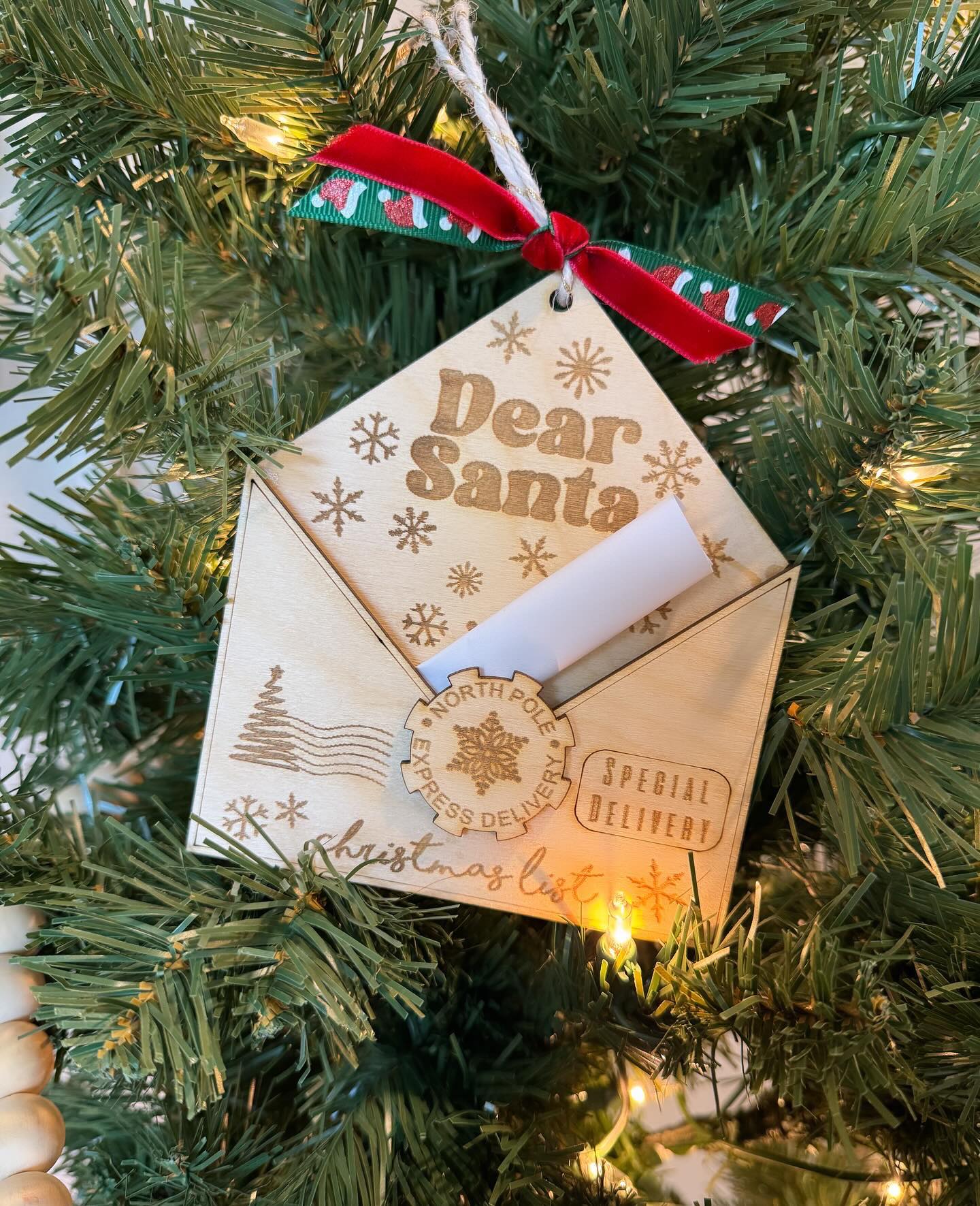 Dear Santa Letter Ornament