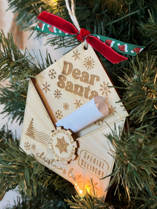 Dear Santa Letter Ornament