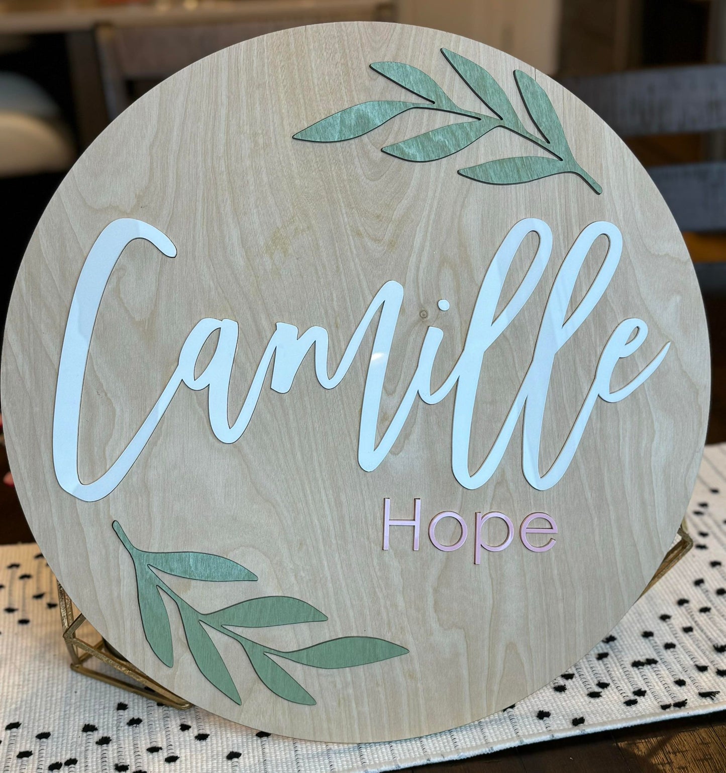 18" Round Nursery Sign