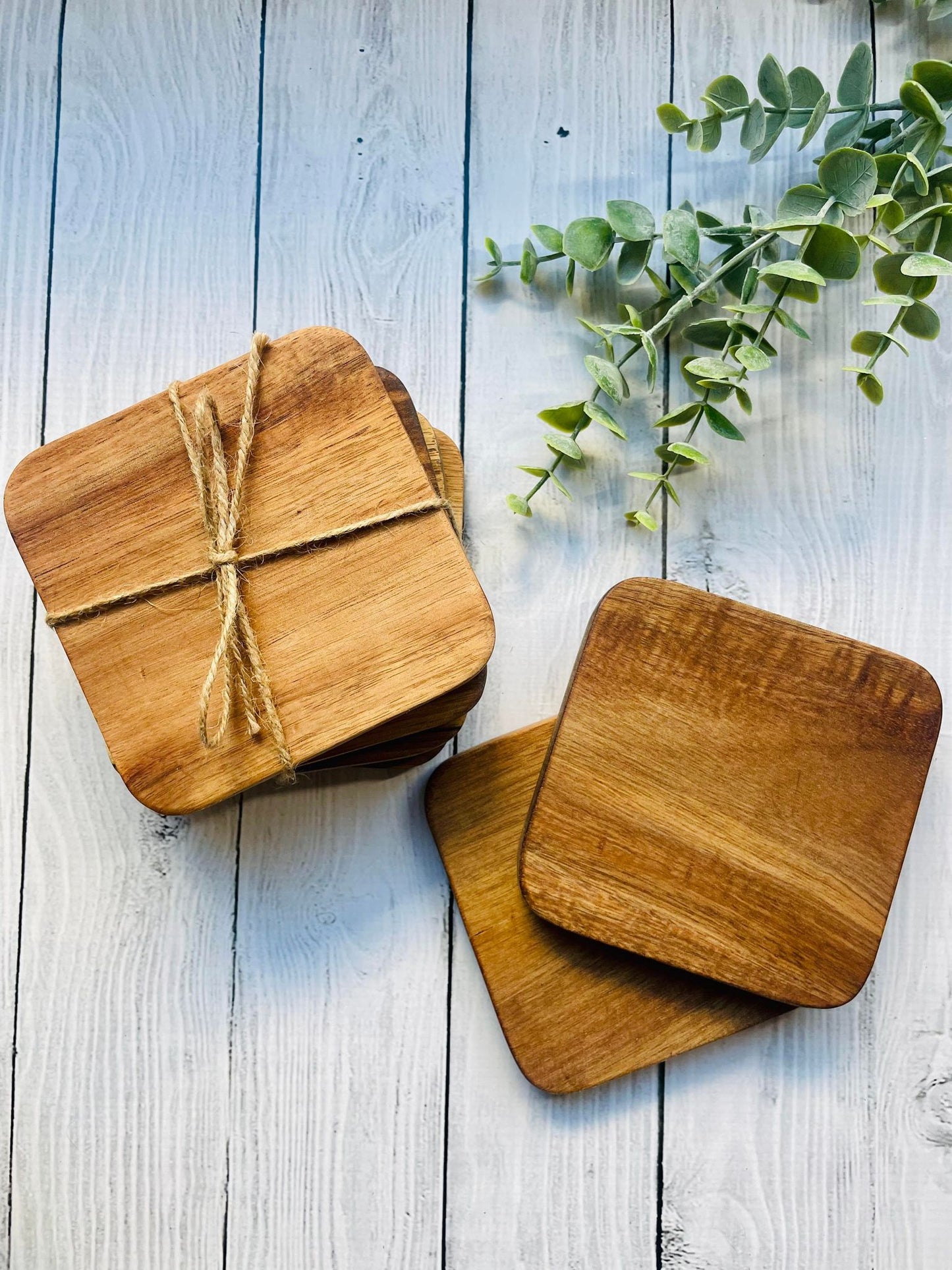 Custom Acacia Wood Coasters