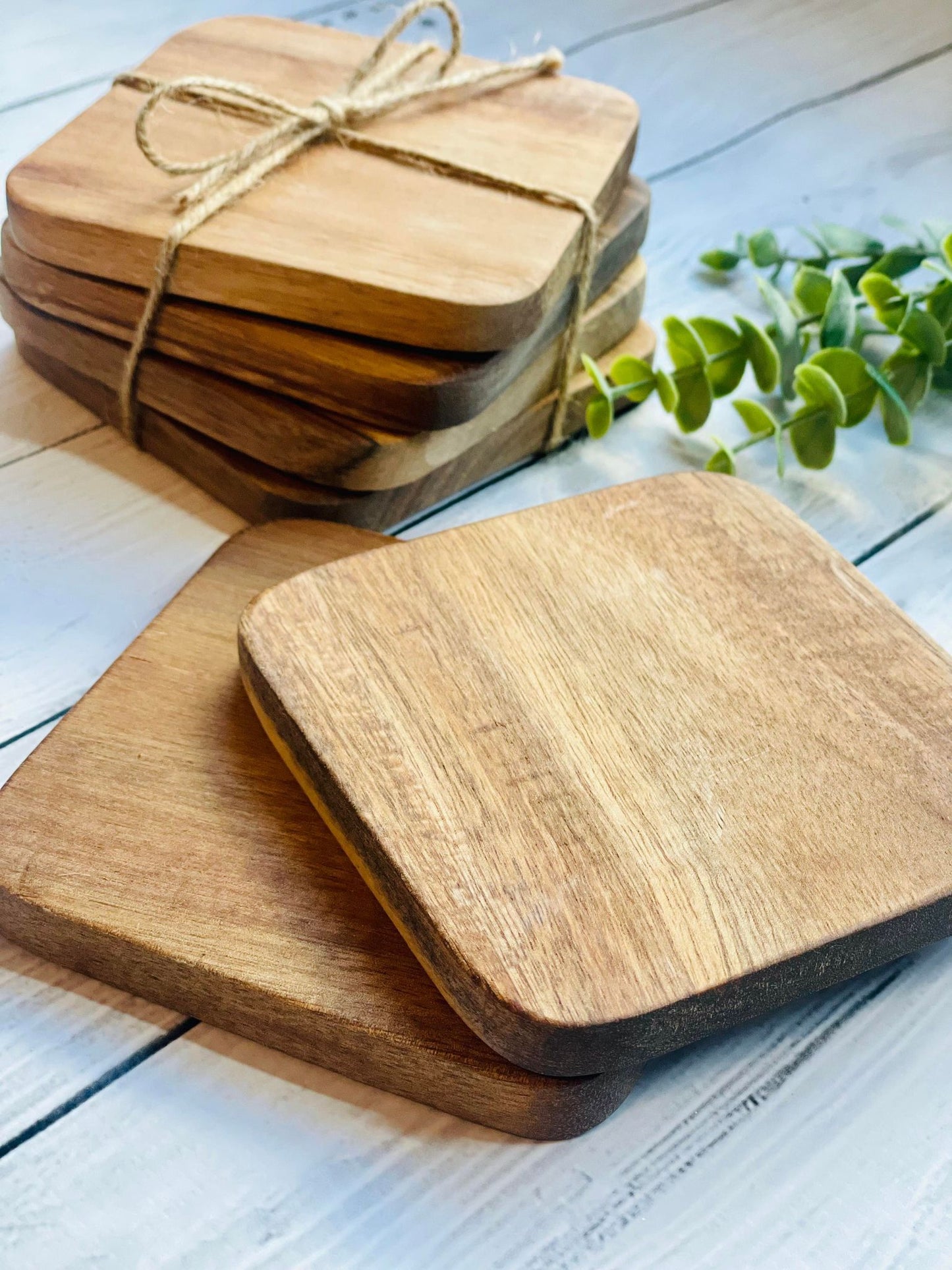 Custom Acacia Wood Coasters