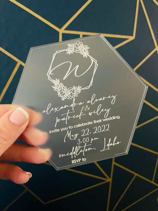 Acrylic Wedding Invitations