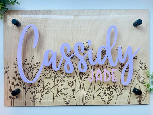 Custom Wood and Acrylic Sign